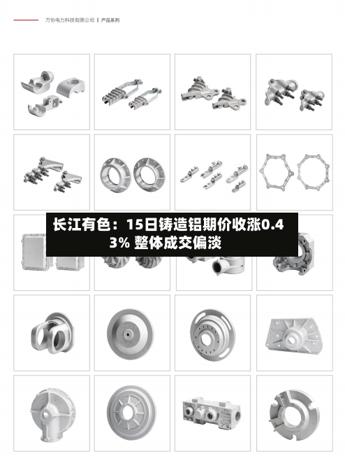 长江有色:15日铸造铝期价收涨0.43% 整体成交偏淡-第1张图片